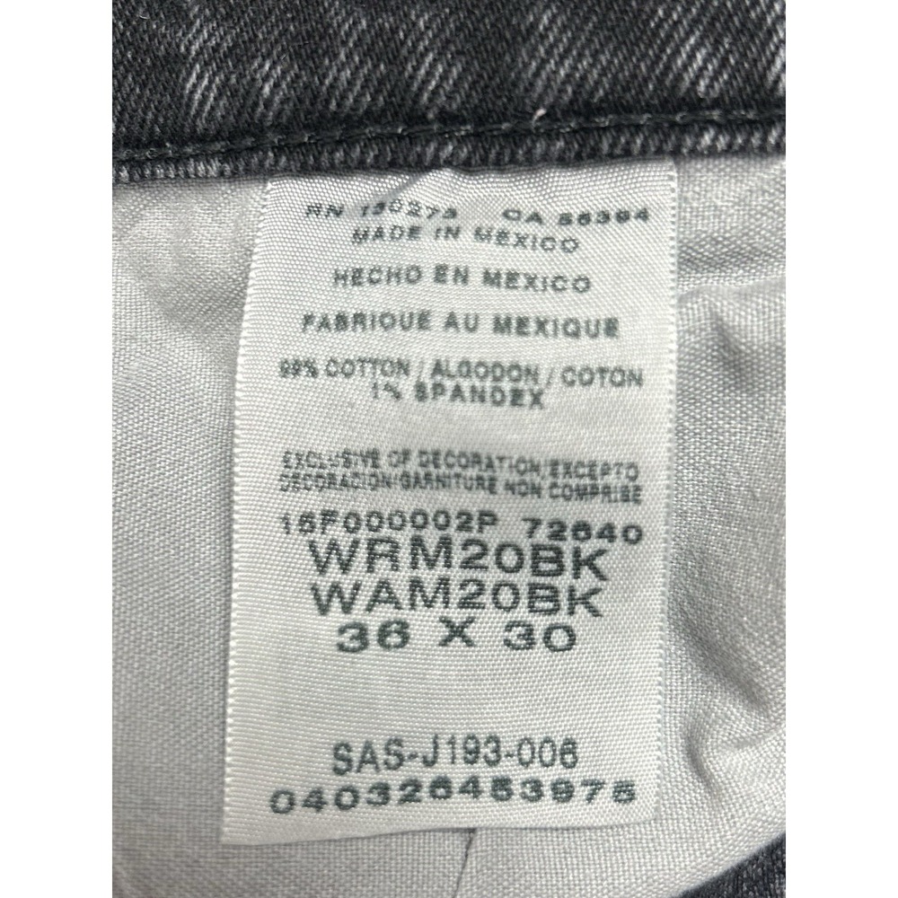 Wrangler Reserve Advanced Comfort Jeans Black Dark Wash Straight Western 36x30 - Picture 5 of 16